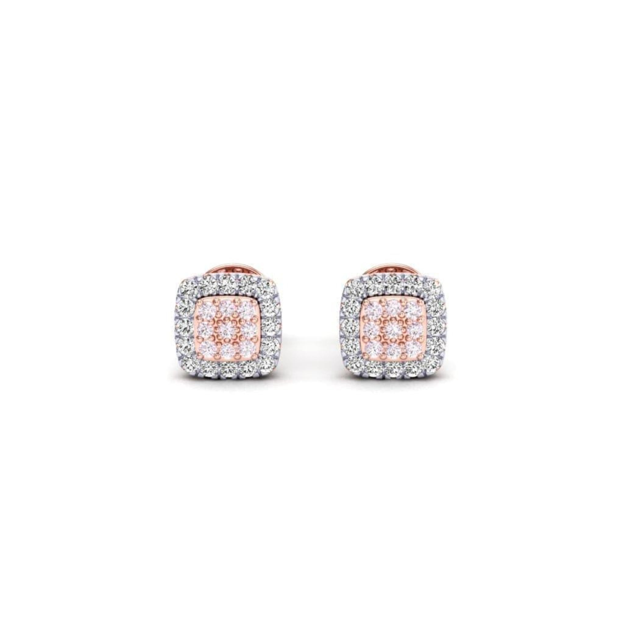 Eminence Pinks Square Earrings